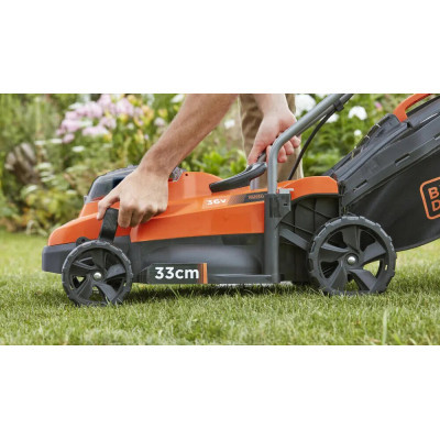 Газонокосилка Black&Decker акумуляторна 2 АКБ и ЗУ (BCMW3336L2) фото №6
