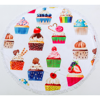 Рушник MirSon пляжное №5059 Summer Time Muffins 150x150 см (2200003180855)