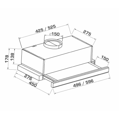 Витяжки GRANADO Telde 603-700 black glass (GCH116311) фото №8