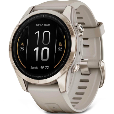 Смарт-часы Garmin Epix Pro Gen 2 Sapphire Edition Soft Gold with Light Sand Band (010-02802-11)