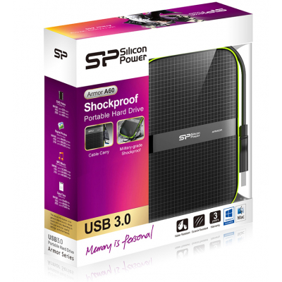 Внешний жесткий диск Silicon Power 2.5" 1TB  (SP010TBPHDA60S3K) фото №3
