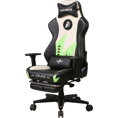 Геймерское кресло 1stPlayer Duke Black-White-Green (Duke BlackWhiteGreen)