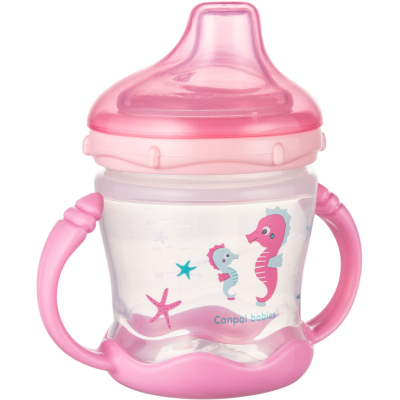 Пляшечка для годування Canpol babies Поильник-непроливайка  Sweet fun 180 мл (57/300_pin) фото №2