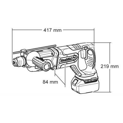 Перфоратор Makita SDS-PLUS LXT, 1,9Дж, 24мм (без АКБ и БП) (DHR241Z) фото №5