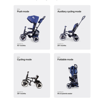 Велосипед дитячий QPlay Rito  Eva Blue (S380-8Blue) фото №2