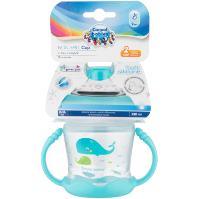Пляшечка для годування Canpol babies Поильник-непроливайка  Sweet fun 180 мл синяя (57/300_blu) фото №7