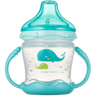Пляшечка для годування Canpol babies Поильник-непроливайка  Sweet fun 180 мл синяя (57/300_blu)