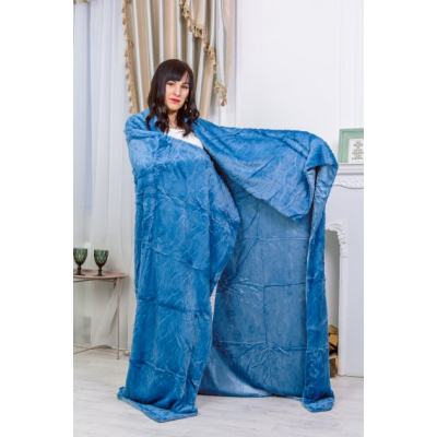Плед MirSon 1002 Damask Blue 150x200 (2200003051070) фото №4
