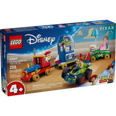 Конструктор Lego Disney та Pixar Святкування з Історії іграшок: поїзд та авто для гонок (43264)