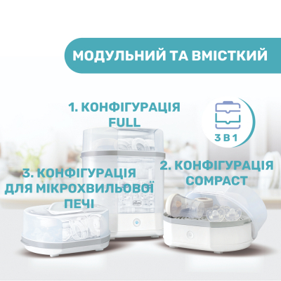 Пляшечка для годування Chicco Стерилизатор  электрический паровой (07391.10) фото №4
