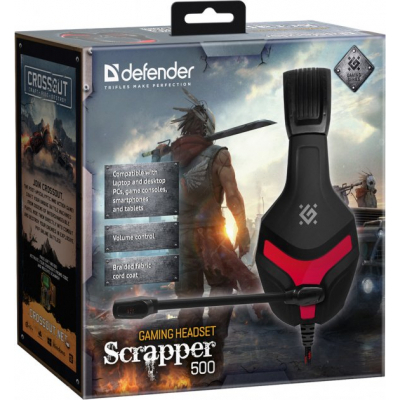 Наушники Defender Scrapper 500 Black-Red (64500) фото №9