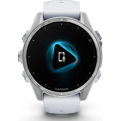 Смарт-годинник Garmin Fenix 8 Amoled 43 мм Silver with Whitestone Silicone Band (010-02903-00) фото №2