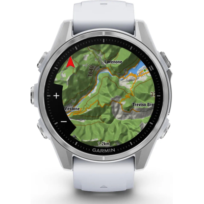 Смарт-годинник Garmin Fenix 8 Amoled 43 мм Silver with Whitestone Silicone Band (010-02903-00) фото №7