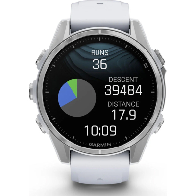 Смарт-годинник Garmin Fenix 8 Amoled 43 мм Silver with Whitestone Silicone Band (010-02903-00) фото №9