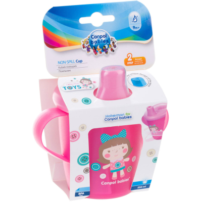 Пляшечка для годування Canpol babies Поильник-непроливайка  Toys 250 мл Розовая (31/200_pin) фото №5