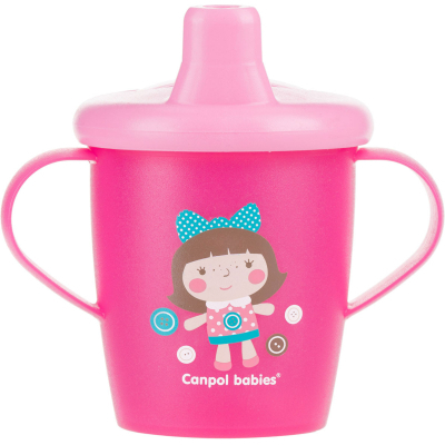 Пляшечка для годування Canpol babies Поильник-непроливайка  Toys 250 мл Розовая (31/200_pin)