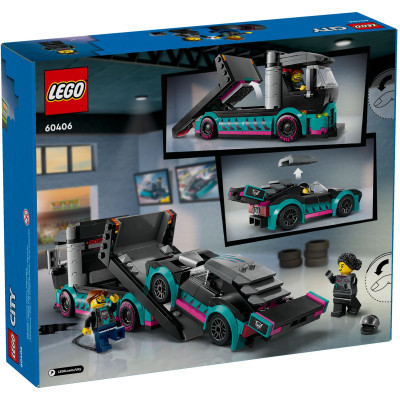 Конструктор Lego City Автомобіль для перегонів й автовоз 328 деталей (60406) фото №8