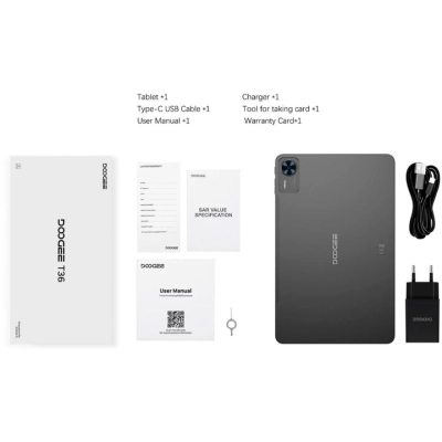 Планшет Doogee T36 12" 8/256Gb 4G (LTE) Urban Black (6923740246993) фото №6