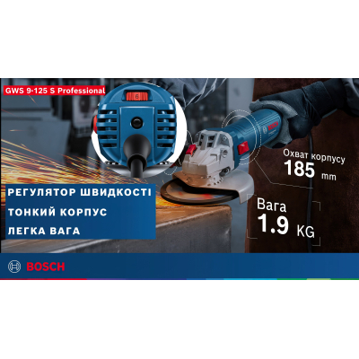 Угловая шлифовальная машина Bosch GWS 9-125 S (0.601.396.102) фото №6