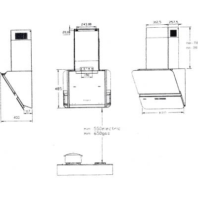 Витяжки Borgio RNT-LX 60 white SU фото №2