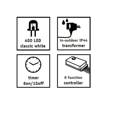 Гірлянда Luca Lighting кластер серебряная струна, 8 м, теплый белый (8718861852813) фото №3