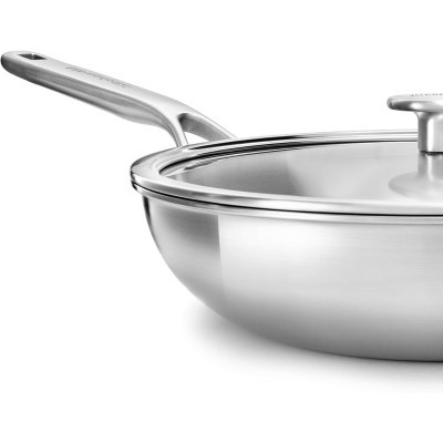 Сковорода KitchenAid WОК MSS 28 см 3,5 л з кришкою (CC003254-001) фото №3