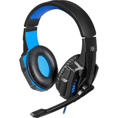Наушники Defender Warhead G-390 LED Black-blue (64039)