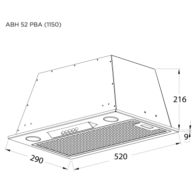 Вытяжки Pyramida ABH 52 PBA (1150) WH фото №6