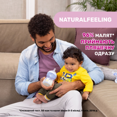 Пляшечка для годування Chicco Бутылочка для кормления  Natural Feeling силикон средний поток 250мл розовая (81323.10) фото №5