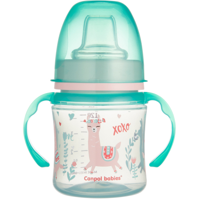 Пляшечка для годування Canpol babies Поильник-непроливайка  EasyStart 120 мл - Sweet Fun зелена (35/207_gre)