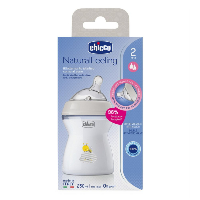 Пляшечка для годування Chicco Бутылочка для кормления  Natural Feeling силикон средний поток 250мл бежевый (81323.30) фото №8