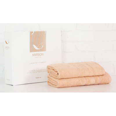 Рушник MirSon набор банных №5075 Elite SoftNess Ivory 50х90, 70х140 (2200003183139)