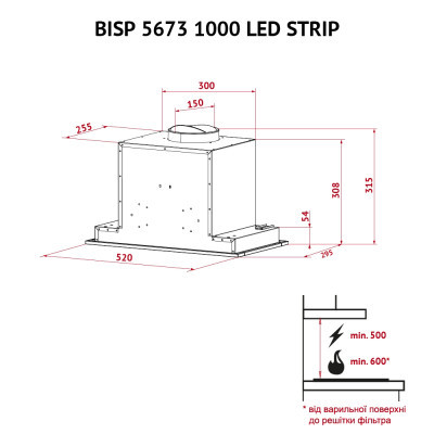 Вытяжки Perfelli BISP 5673 WH 1000 LED Strip фото №11