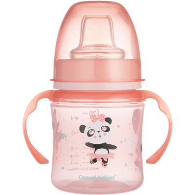Пляшечка для годування Canpol babies Поильник-непроливайка  EasyStart 120 мл - Sweet Fun рожева (35/207_pin)