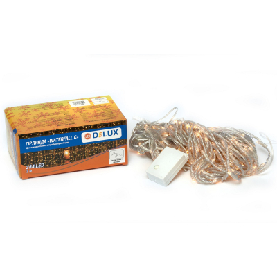 Гирлянда Delux Waterfall С 264LED 3х2 м теплий білий/прозорий IP20 (90018003)