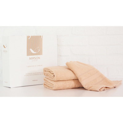 Рушник MirSon набор банных №5075 Elite SoftNess Ivory 50х90, 70х140, 100х1 (2200003960952)