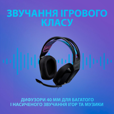 Наушники Logitech G335 Wired Gaming Black (981-000978) фото №10