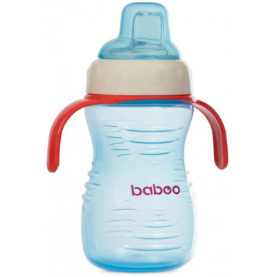 Пляшечка для годування Baboo Поильник-непроливайка  260 мл синий (90444)