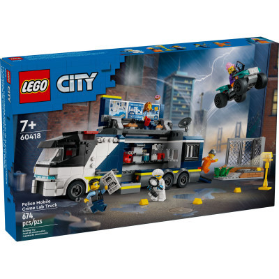 Конструктор Lego City Пересувна поліцейська криміналістична лабораторія 674 деталей (60418)