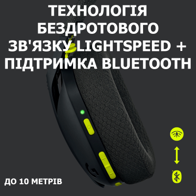 Наушники Logitech G435 Lightspeed Wireless Gaming Headset Black (981-001050) фото №2