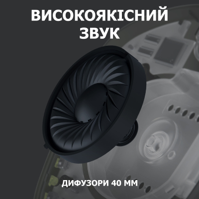 Наушники Logitech G435 Lightspeed Wireless Gaming Headset Black (981-001050) фото №3