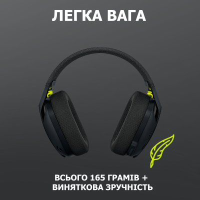 Наушники Logitech G435 Lightspeed Wireless Gaming Headset Black (981-001050) фото №5