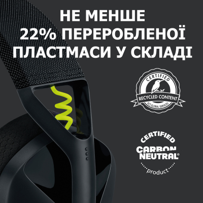 Наушники Logitech G435 Lightspeed Wireless Gaming Headset Black (981-001050) фото №7