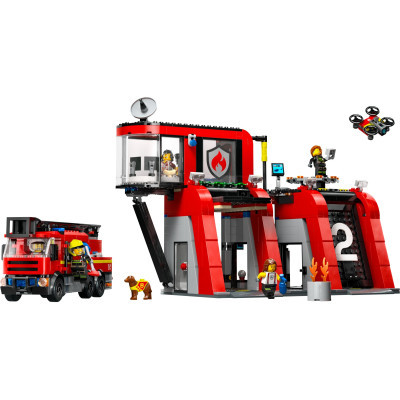 Конструктор Lego City Пожежне депо з пожежною машиною 843 деталей (60414) фото №2