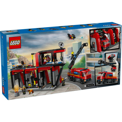 Конструктор Lego City Пожежне депо з пожежною машиною 843 деталей (60414) фото №8