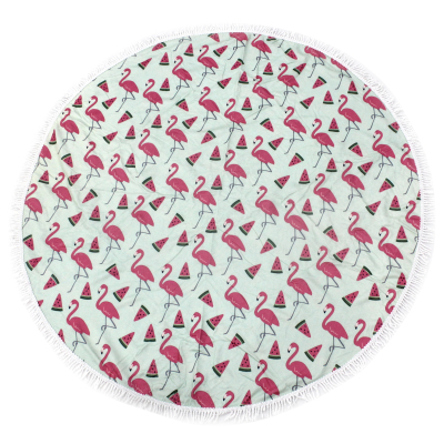 Рушник MirSon пляжное №5077 Summer Time Menthol Flamigo 150x150 см (2200003947854)