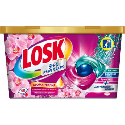 Капсули для прання Losk Трио-капсулы Эфирные масла и малазийский цветок 12 шт. (9000101502756)