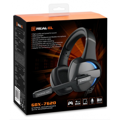 Навушники REAL-EL GDX-7620 Black фото №9