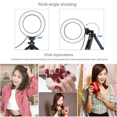 Нобор блогера PULUZ Ring USB LED lamp PKT3058B 4.7"   tripod 12 см (PKT3058B) фото №3