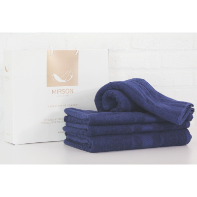 Рушник MirSon набор банных №5076 Elite SoftNess Kingblue 40х70, 50х90, 70х (2200003975680)